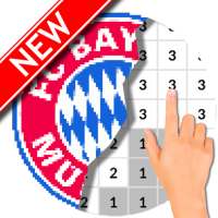 Logotipo do futebol Clube Cor Pelo Número - Pixel