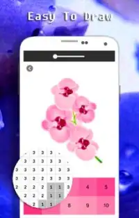 Couleur de fleur d'orchidée par nombre - Pixel Art Screen Shot 4