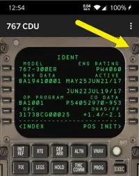 Captain Sim 767 Wireless CDU Screen Shot 3