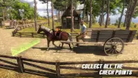 Village horse cart carriage transport simulator 3d Screen Shot 2