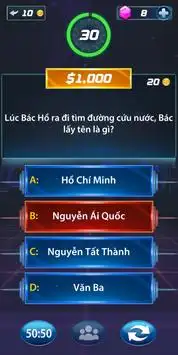 Triệu Phú Bài Kiểm Tra Mới Năm 2020 Screen Shot 2