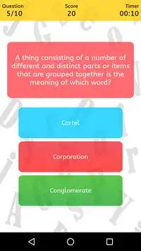 Vocabulary Quiz Screen Shot 2