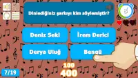 Kimin Şarkısı ? Türkçe Hit Şarkılar ( 1000 Şarkı) Screen Shot 11