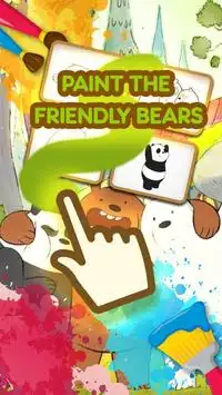 Páginas colorir crianças: nós Bare Bears Edition Screen Shot 1