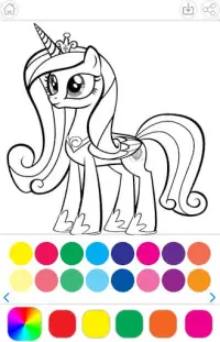 Coloring Pony Pink Princess Screen Shot 0