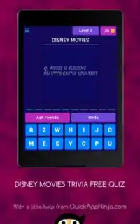 DISNEY TRIVIA FREE QUIZ GAME QUESTIONS AND ANSWERS Screen Shot 9