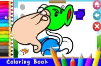 Art Cartoon Zombie Plant vs Painting Book Screen Shot 2