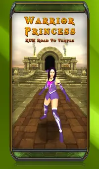 Warrior Princess run - Road To Temple Screen Shot 0