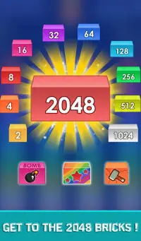 2048 Merge Bricks - Number Puzzle - 2048 Solitaire Screen Shot 4