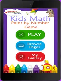 Kids Math Paint by Number Game Screen Shot 8