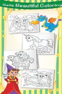 Princess & Pony Coloring pages Screen Shot 4