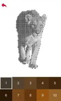 Safari Animals Color by Number - Pixel Art Game Screen Shot 4