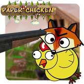 3D Paper Chicken shooter