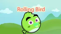Rolling Bird - Green bird jump Screen Shot 0