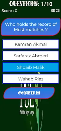 PSL Cricket Trivia Screen Shot 2