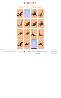 لعبة ذاكرة الأطفال - الديناصورات Screen Shot 10
