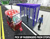 Snow Tuk Tuk Auto Rickshaw 3D Screen Shot 5