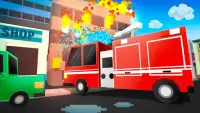 Cube Fire Truck: Firefighter Screen Shot 2