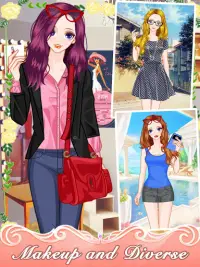 Beauty girl dress up diary - fashion girls game Screen Shot 6
