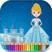 kids coloring book princess