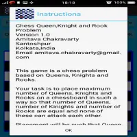 Chess Queen,Knight and Rook Problem Screen Shot 4