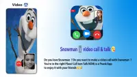 Snowman 📱 video call   chat (game simulation) Screen Shot 0