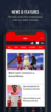 Arsenal Official App Screen Shot 5