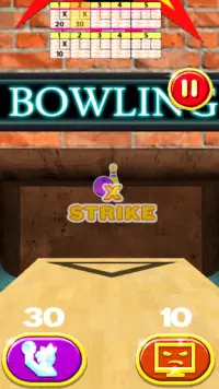 3D Bowling - Eine Kugel, 2 Würfe, 10 Pins Screen Shot 2