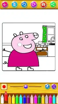 Coloring book for Pepa pig Screen Shot 3