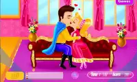 Принцесса Романтический поцелуй в замке Screen Shot 1
