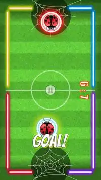 Air Hockey Soccer -Ladybug War Screen Shot 1
