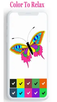 Цвет бабочки по номеру, цвет бабочки. Screen Shot 5