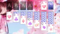 Solitaire Pink Blossom Theme Screen Shot 2