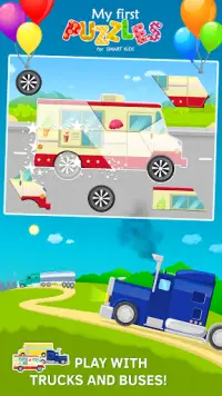 Car Puzzles for Toddlers Free Screen Shot 0