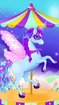 pony kecil (unicorn) berdandan permainan perempuan Screen Shot 2