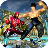 Wirklicher Ninja Kung Fu Kampf 3d kämpfende Spiele
