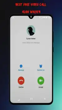 Alan Walker Video Call: Prank Video Call and Call Screen Shot 2