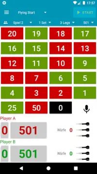Darts Scorecard Screen Shot 1