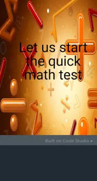 Quick Math Test Screen Shot 1