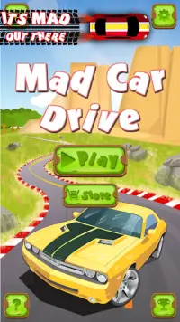 Mad Car Drive 2D: Crazy Driver Screen Shot 0