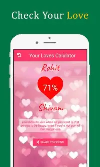 LOVE Calculator -Me & You LOVE CALCULATOR & Love % Screen Shot 2