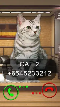 Fake Video Call Cat Screen Shot 2