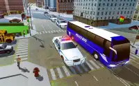 La policía la conducción del autobús Sim 2018 Screen Shot 14