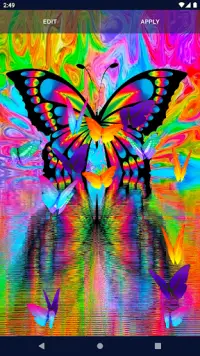 Neon Butterflies Wallpaper Screen Shot 3
