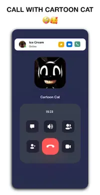 Cartoon Cat Video Call and Chat   soundboard Screen Shot 2