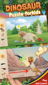 Dinosaurs puzzles for kids Screen Shot 0