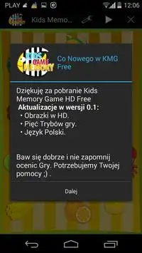 Kids Memory Game Free HD Screen Shot 1