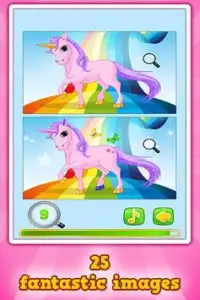 Pony e Unicorni : Trova le Differenze *Gratuiti Screen Shot 2