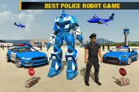 تحويل شرطة الولايات المتحدة روبوت سيارة طائرة النق Screen Shot 0