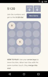 5120 : The Tile-5 2048 Game Screen Shot 3